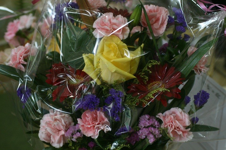 友人がお花を持参でかけつけてくれました(^-^)