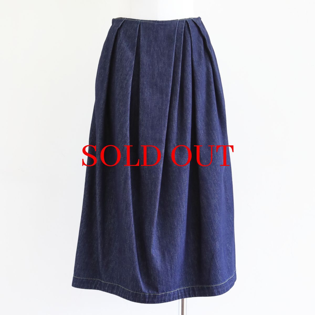 DRIES VAN NOTEN SONISTA DEN 2381 W.W.SKIRT INDIGO - CLOSET--- 群馬