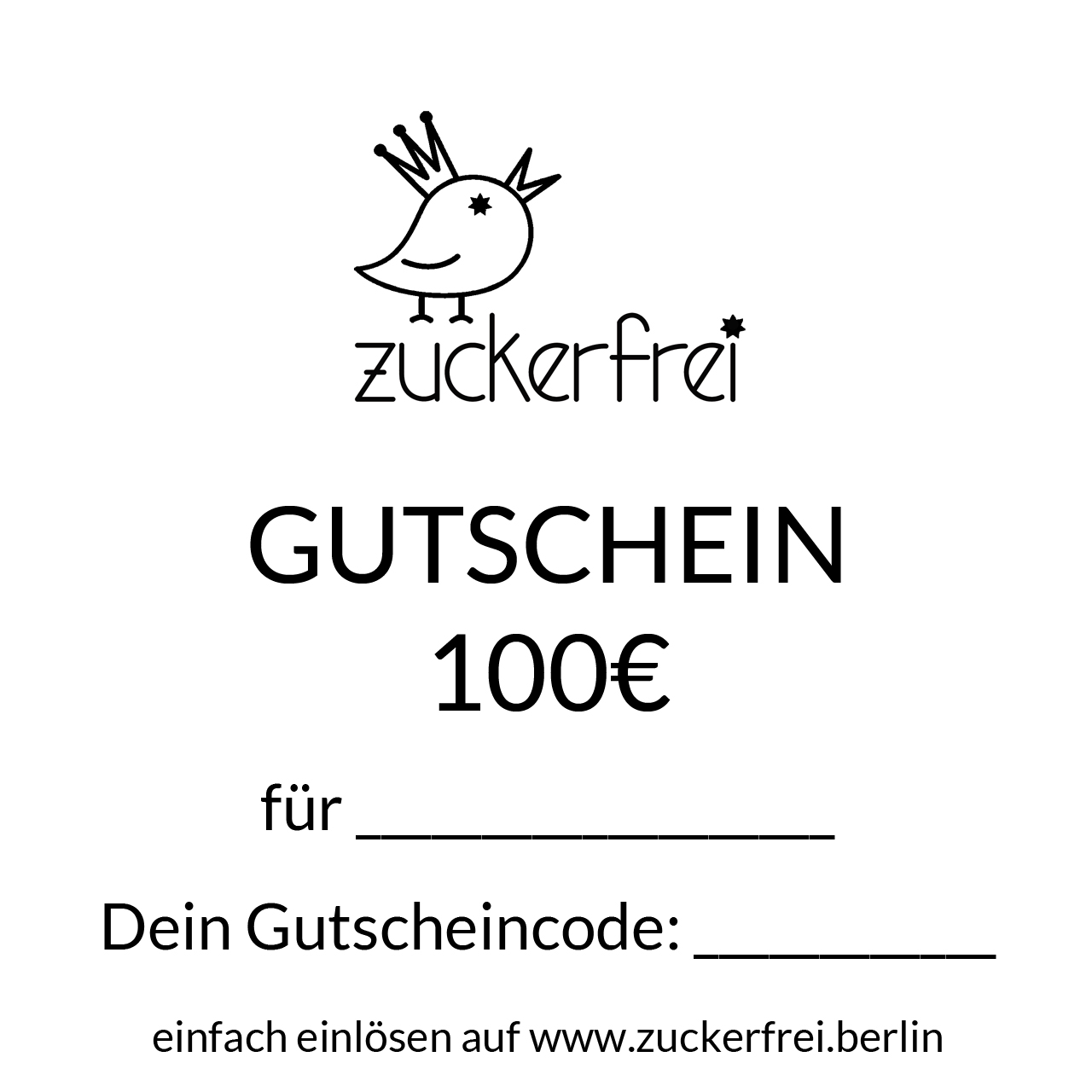 Zuckerfrei Geschenkgutschein Zuckerfrei Kids Concept Store