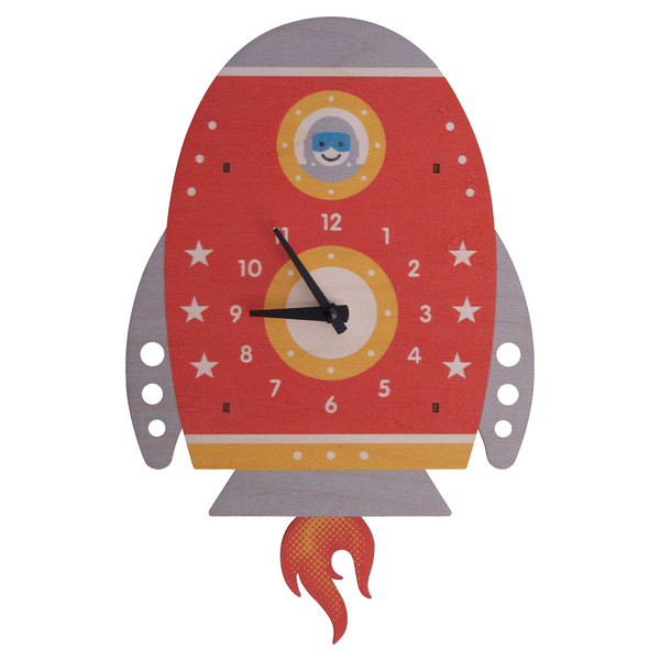 Kinderwanduhr Rakete - zuckerfrei | Kids Concept Store
