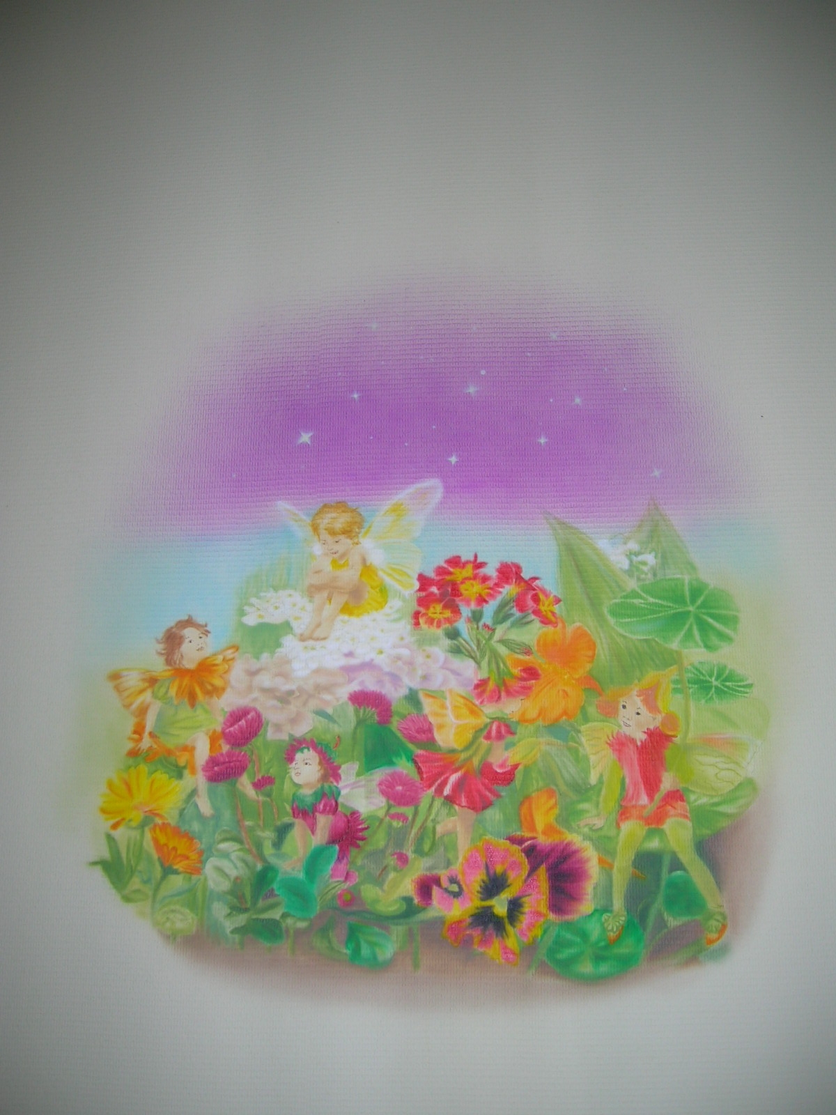Airbrush op muur babykamer 2006