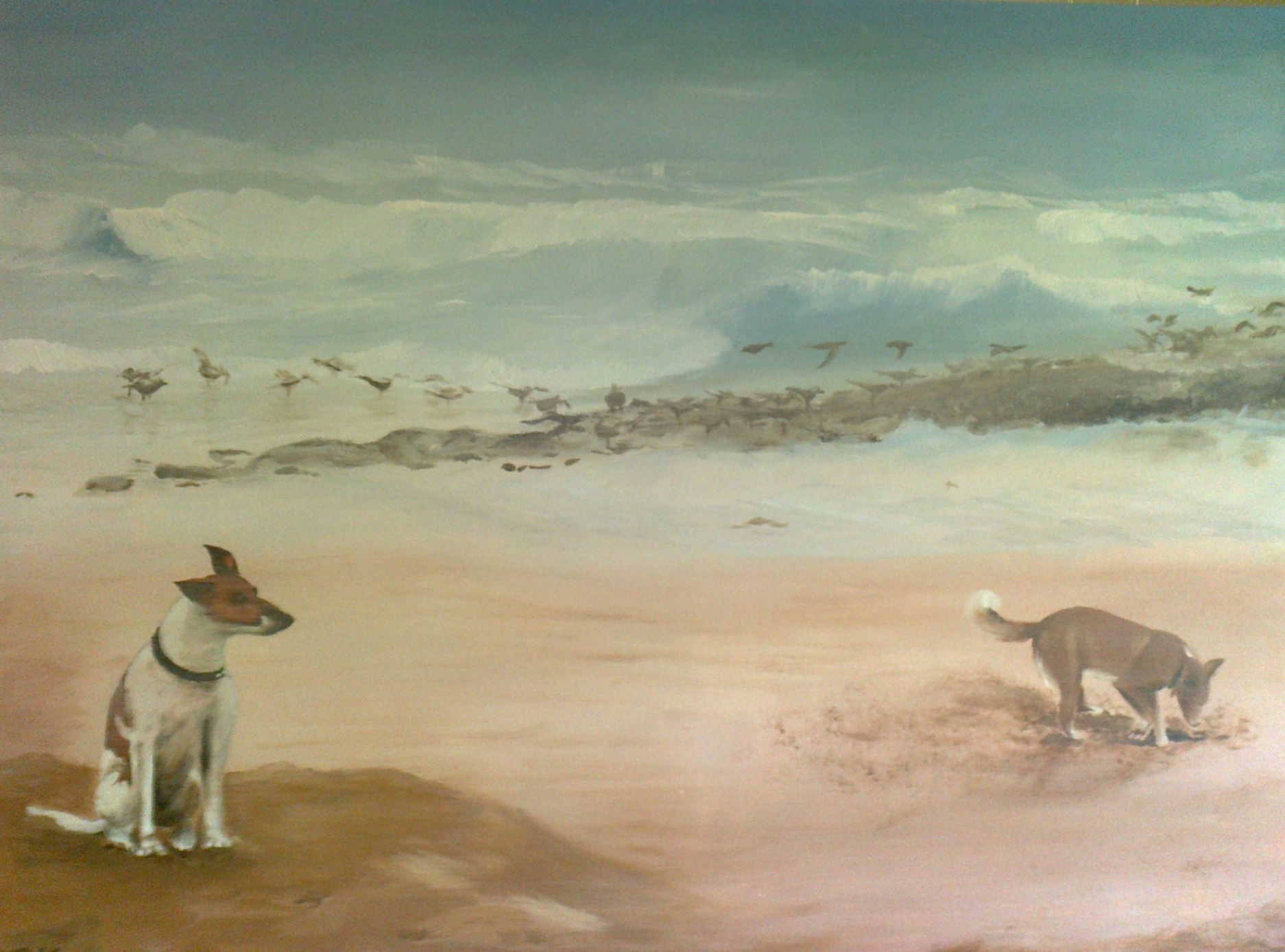 Loekie en Cor 60 x 80 acryl 2011