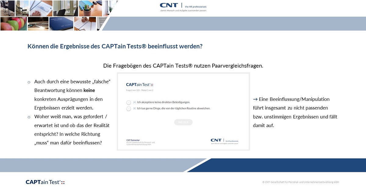 Sicherheit und Aussagekraft des CAPTain Tests® CAPTain Test®