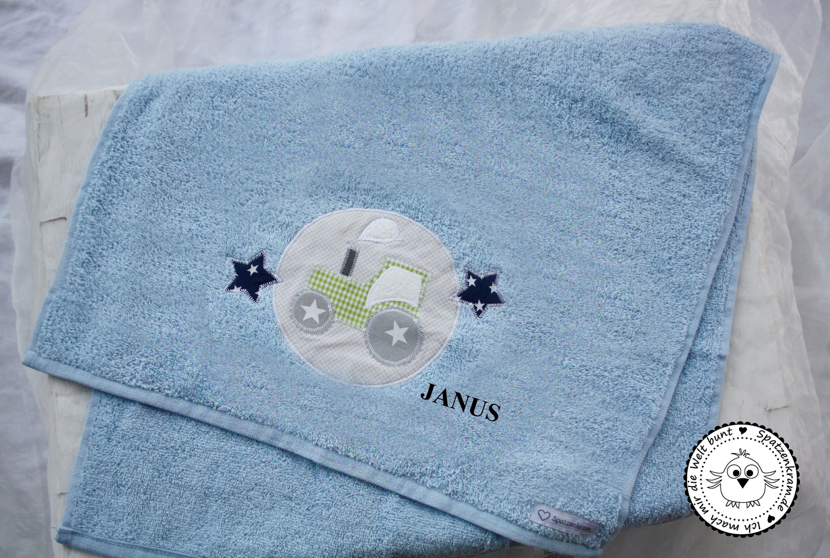 Hand Badetucher Motive Spatzenkram