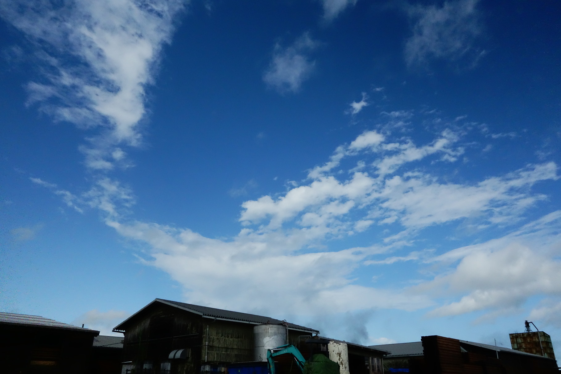 梅雨の中休みに現れた青空　貴重な晴天です