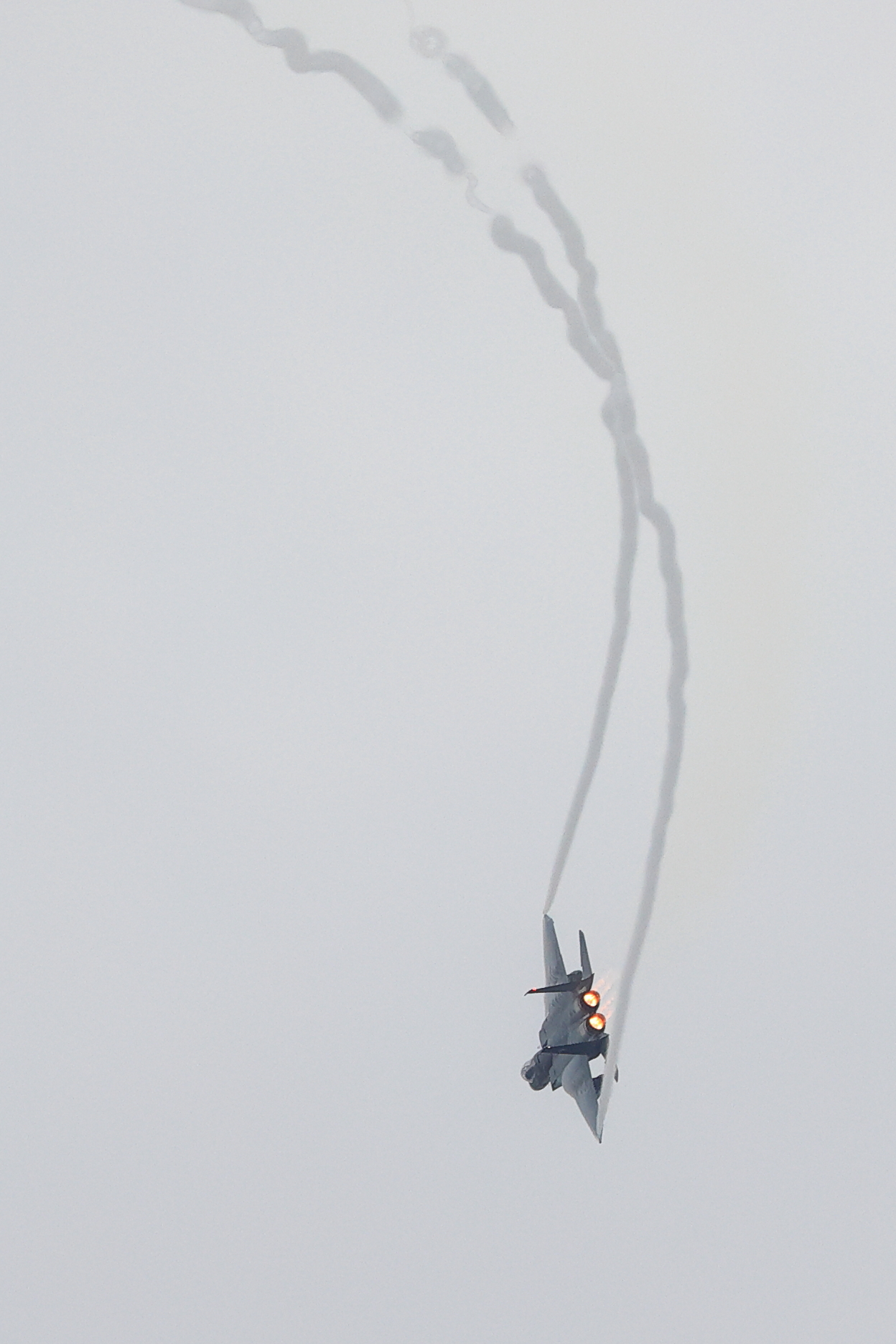 新田原基地エアフェスタ、前日の予行　Ｆ-15のベイパーがカッコイイ(12月3日 宮崎県)