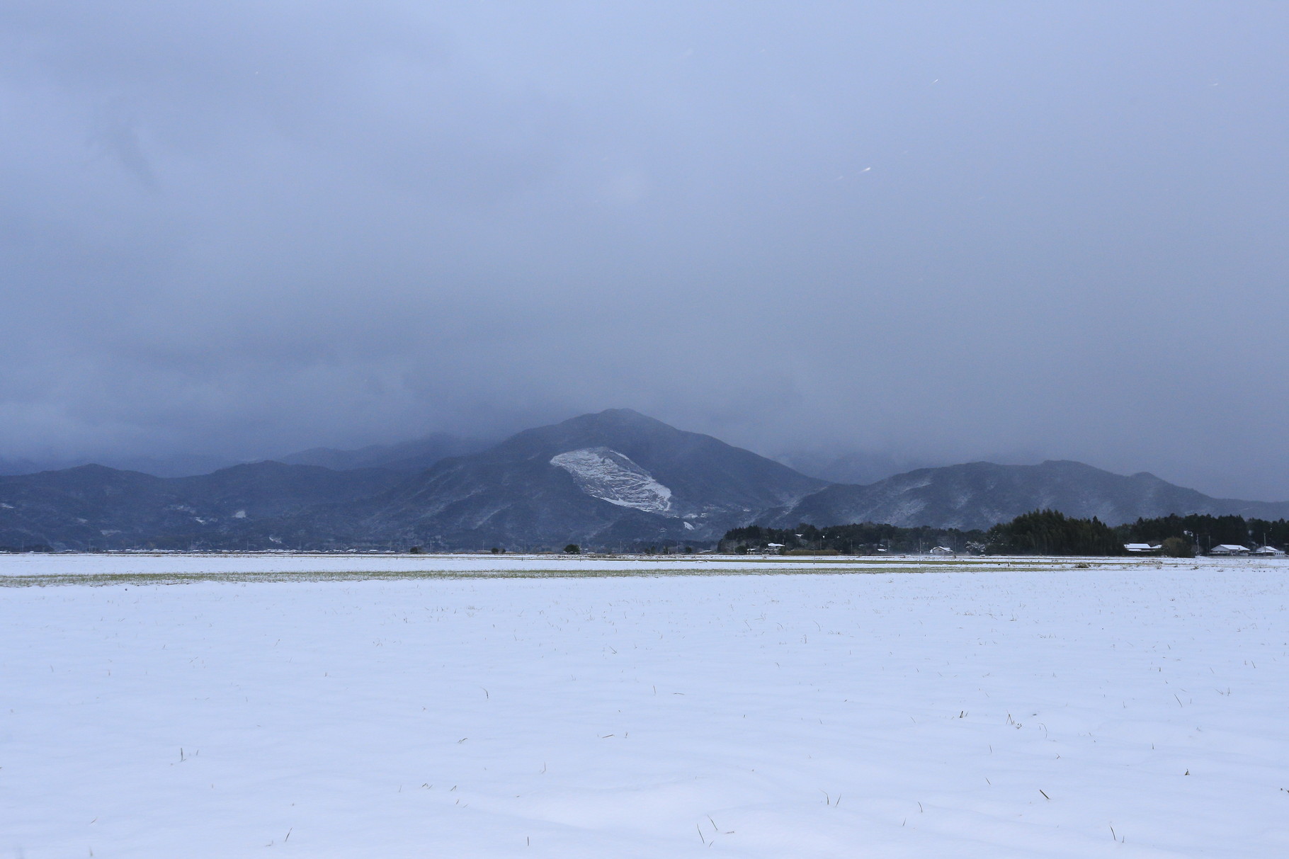 肝付町の田んぼも畑も白くなり大雪原に！