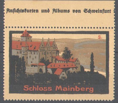Schloss Mainberg auf alter Reklamemarke