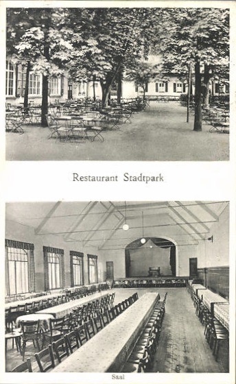 Stadtpark in den 1930ern; damaliger Besitzer Carl Freiberger