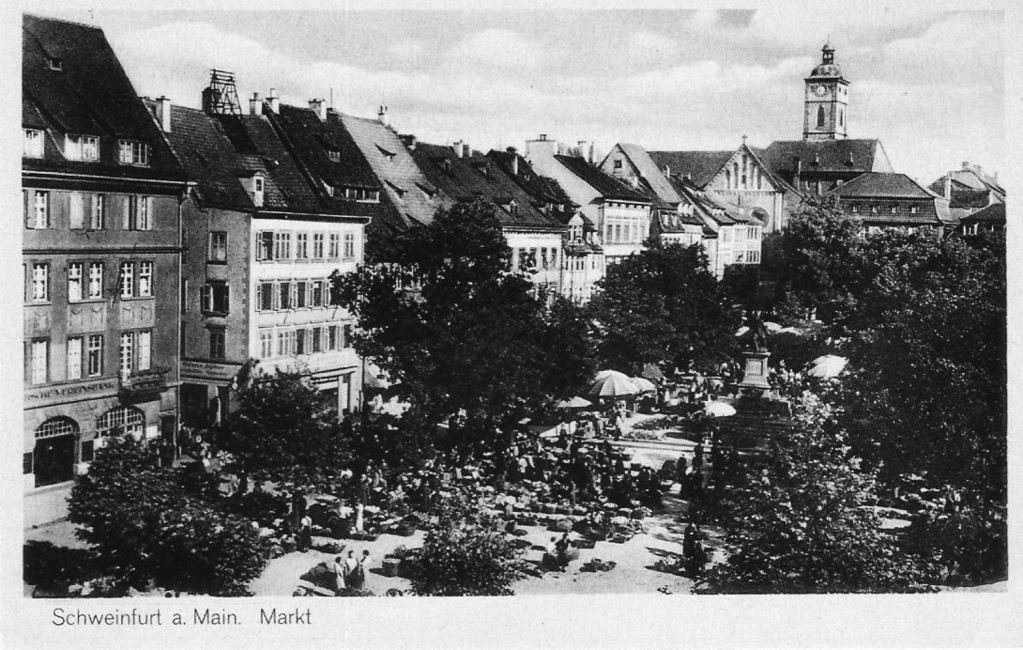 Marktplatz Schweinfurt ca. 1937 - Danke Michael Kupfer