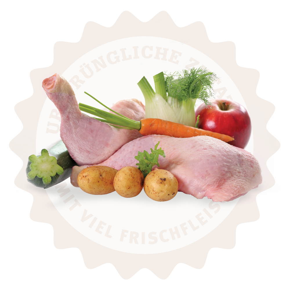 Huhn mit Fenchel, Apfel und Kartoffel