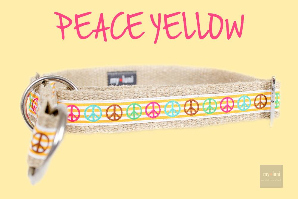 Halsband Modell PEACE yellow