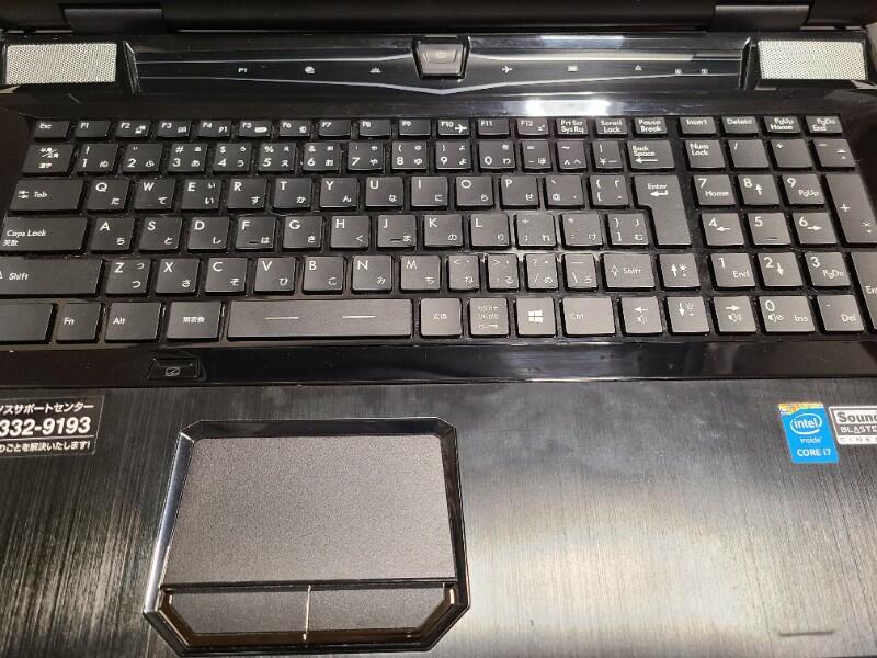 GALLERIA QF870HGのキーボード画像