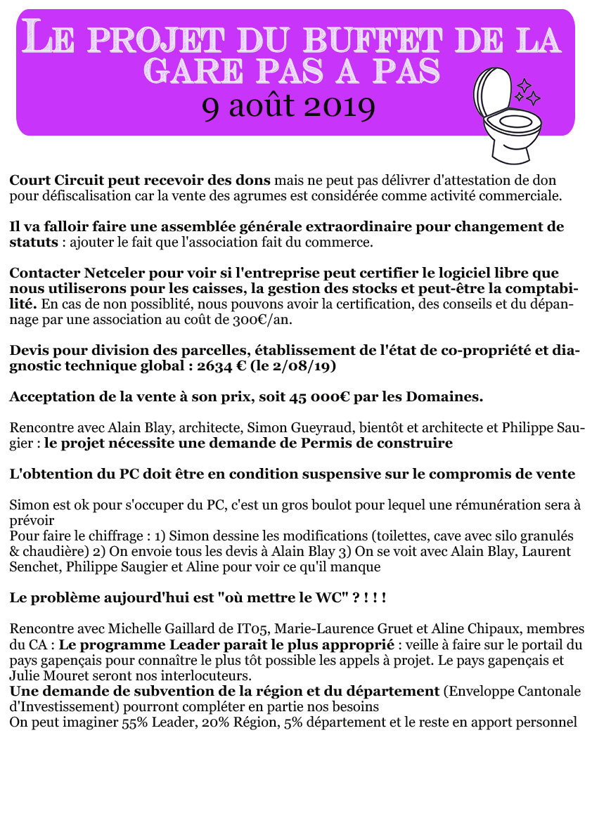 Chronique août 2019,  page 1