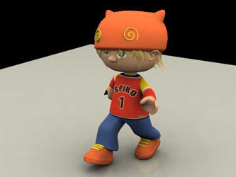 Spiro, character design animé pour CDRom CG06