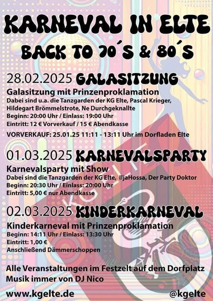 Karneval in Elte: Zurück in die 70er und 80er Jahre