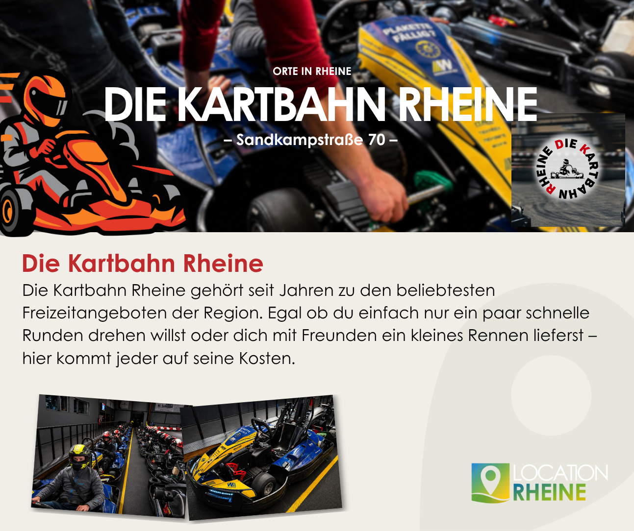 Orte in Rheine: Kartbahn fahren in Rheine