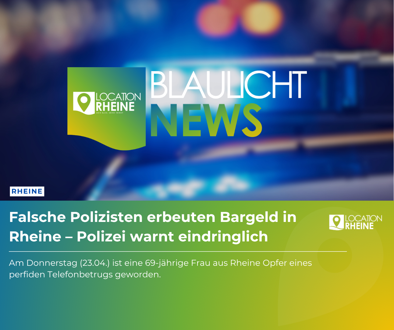 Falsche Polizisten erbeuten Bargeld in Rheine – Polizei warnt eindringlich