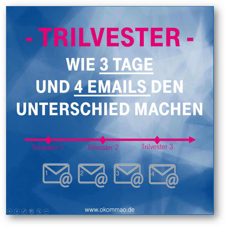 TRILVESTER - 3 Tage und 4 Emails machen den Unterschied