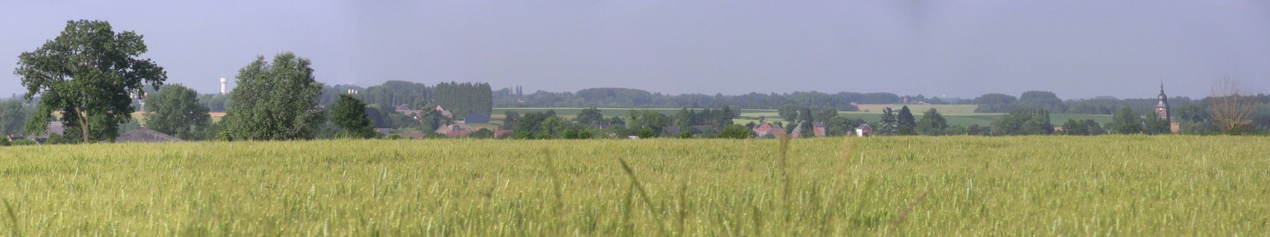 Panorama de la plaine d' Hon jusqu'à Bavay