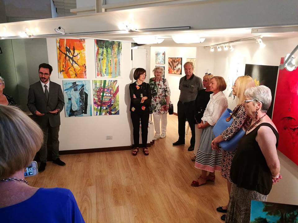 Vernissage "Emozioni astratte", Galerie ARTtime Udine, Italien am 23.06.2018 - das Bild ist mit dem Presselink verbunden.