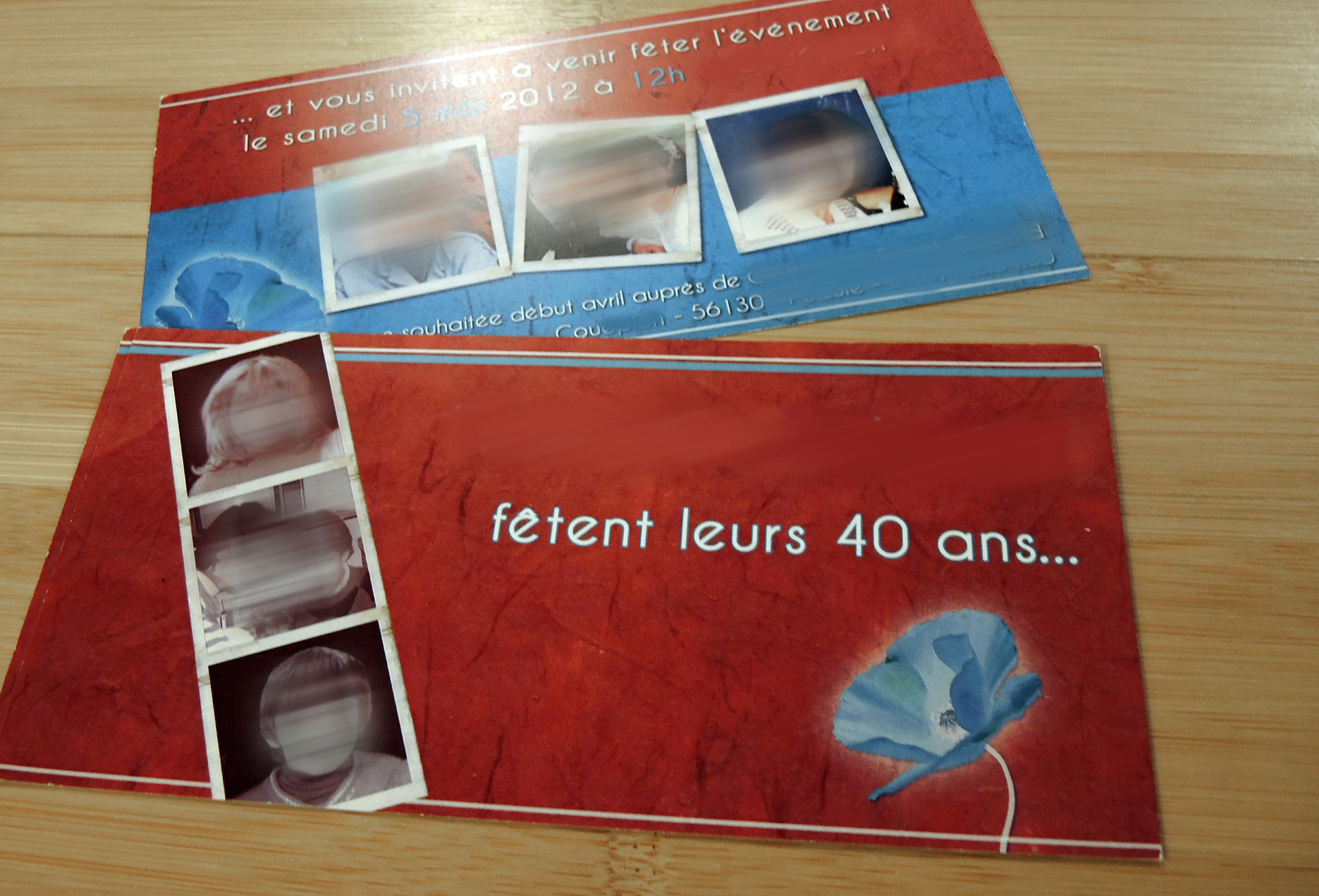 Invitation 40 ans