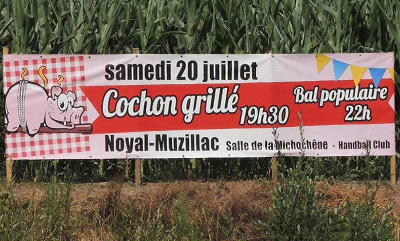 Banderole cochon grillé Noyal-Muzillac