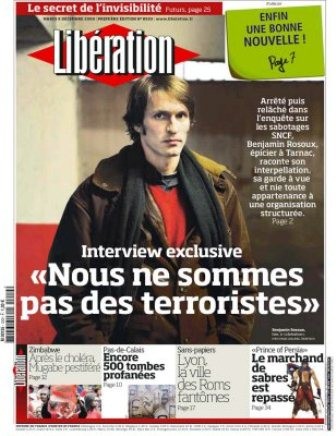 Julien Coupat: " Vi er ikke terrorister"