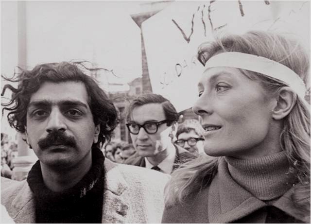 Tariq Ali (International Marxist Group /IMG - 4.International) og Vanessa Redgrave (Workers Revolutionary Party / WRP).