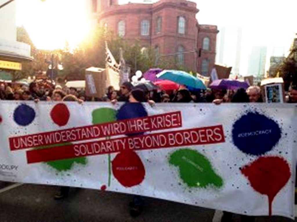 Blockupy-demonstration i Frankfurt a.m.