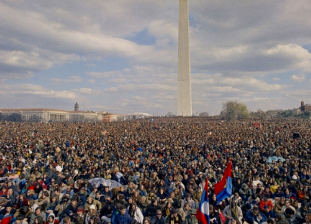 Vietnam - solidaritetsdemo i Washington D.C. i 1968