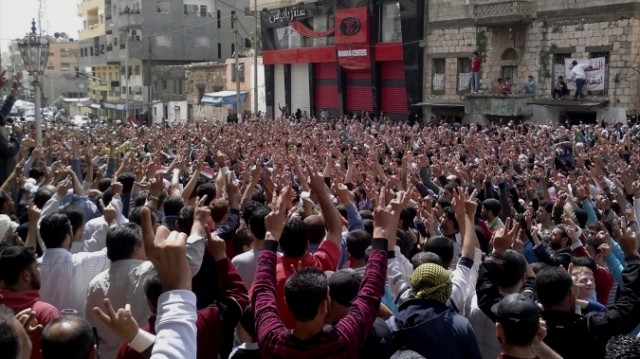 Demonstration mod Assad-regimet i havnebyen Baniyas