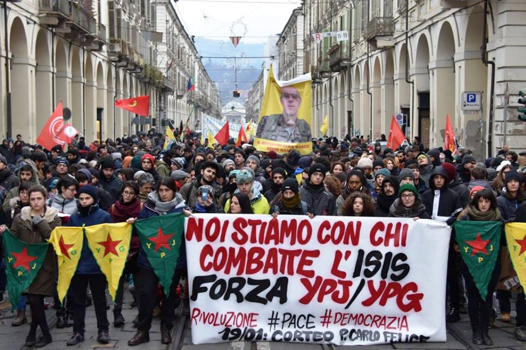 Solidaritet med Rojava fra Italien 