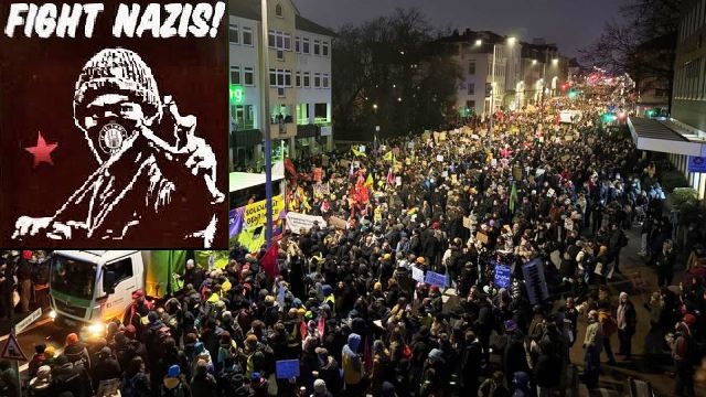 Titusinder demonstrerede i Gießen den 29. november 2025 mod AfDs kongres