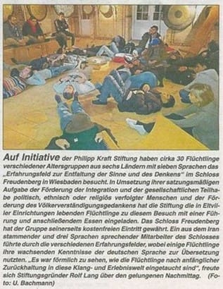 18.02.2016 Rheingau Echo Besuch im Erfahrungsfeld der Sinne in Schloss Freudenberg