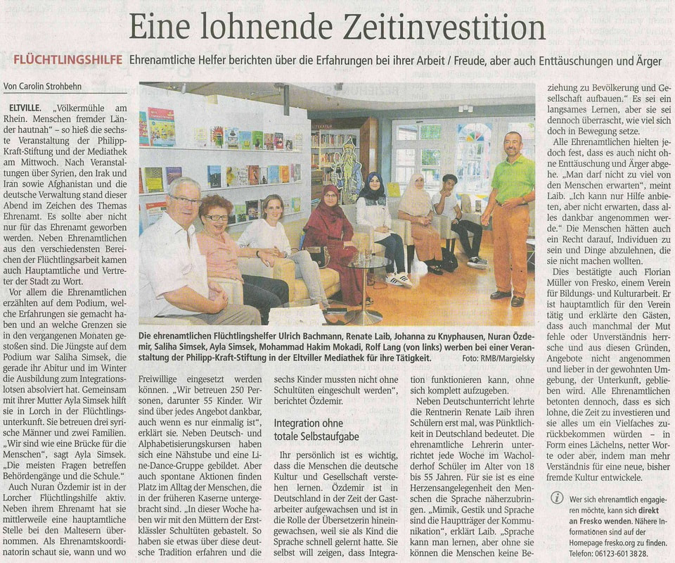 02.09.2016 Wiesbadener Kurier Völkermühleveranstaltung zum Thema Ehrenamt