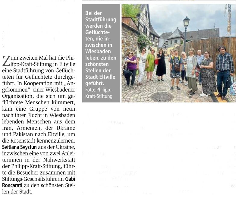 24. September 2024: Wiesbadener Kurier - Piffcher, Stadtführung von Migrantin für Migranten