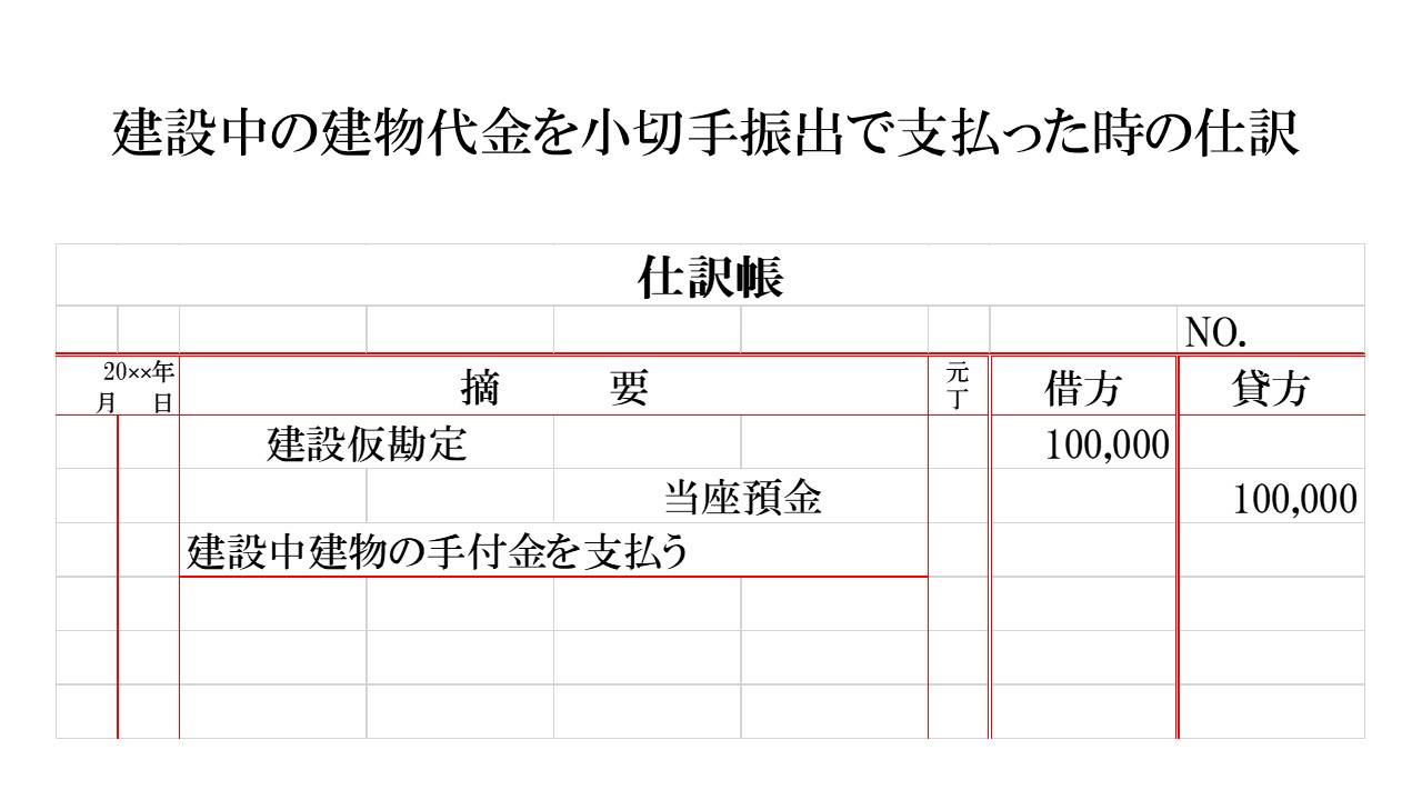 志段味･吉根のFP 建設仮勘定･仕訳帳 志段味のファイナンシャルプランナー