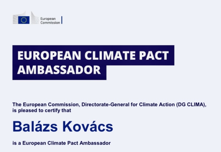 Kovács Balázs - a fenntarthatóság nagykövete