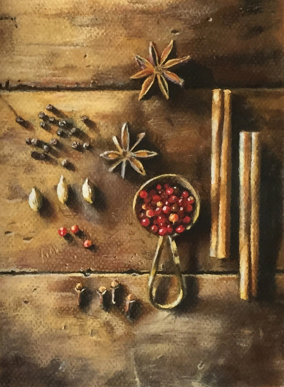 spices /pastel on paper 2015