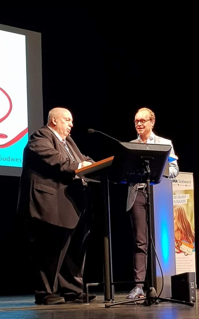 Reiner Calmund im Gespräch mit dem Moderator Mathias Geßner