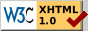 Logo W3C XHTML-Validierung