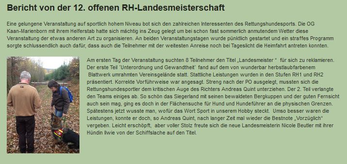 Ilwie, Landesmeister 2016 Fläche Westfalen