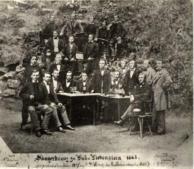 Sängerkranz 1863 vor dem Erdfall