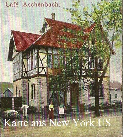 Cafe Aschenbach Ansichtskarte 1912 gelaufen