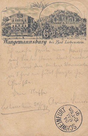 gelaufen 1891 - Recherche W.Malek