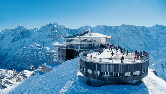 Piz Gloria, Schilthorn  (CH / BE), where part of the 007 James Bond, On Her Majesty's Secret Service (1969) was produced)