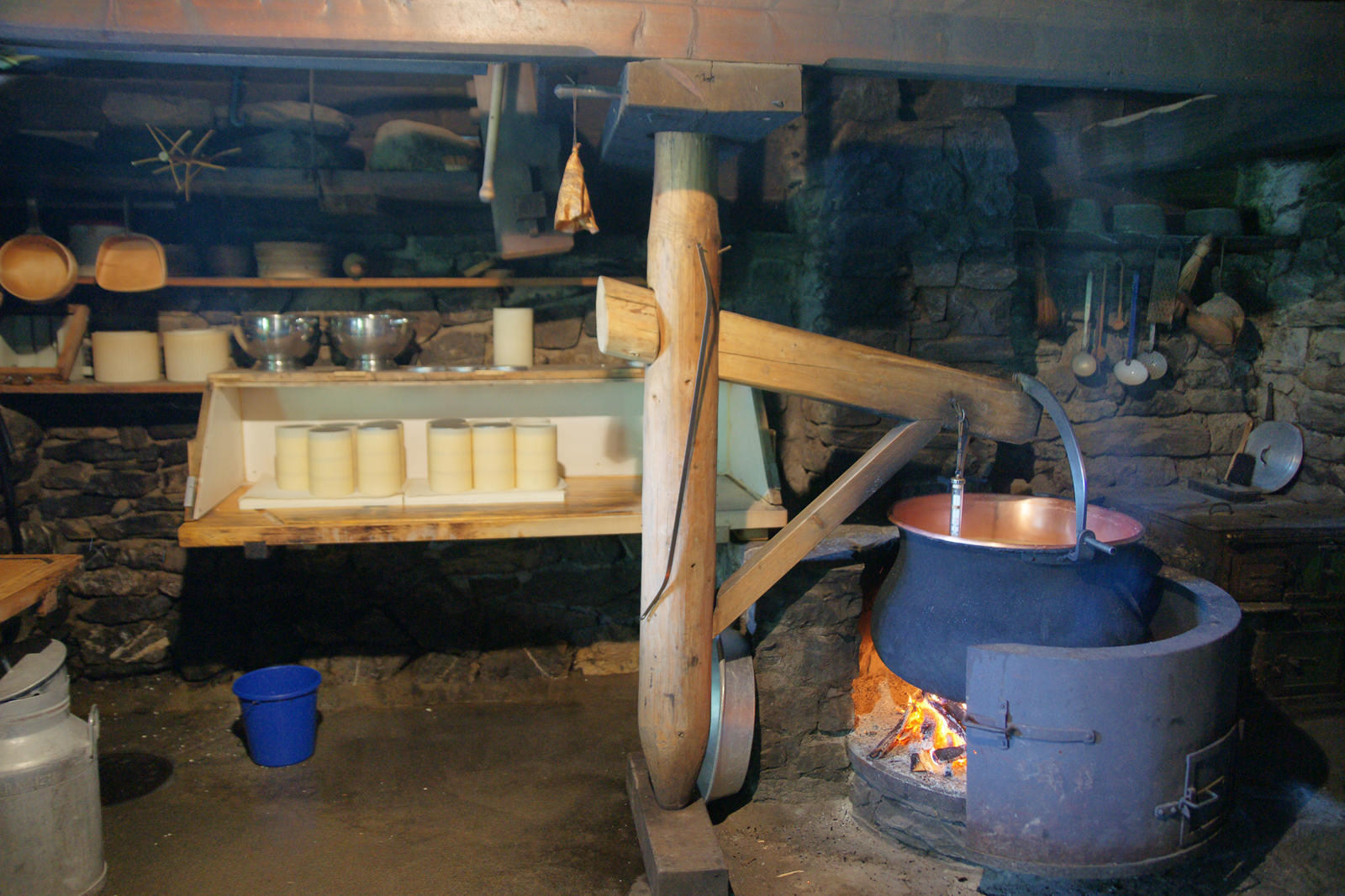 Cheese production, Ballenberg Museum, Brienz (CH / BE)