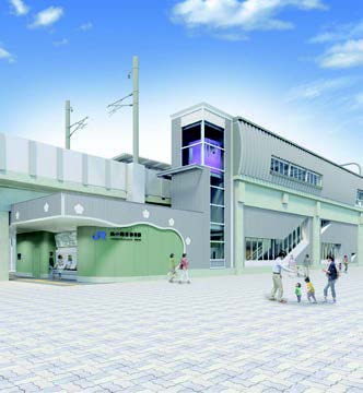 新駅駅舎の完成イメージ