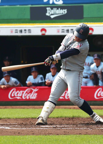 近大戦で先制の適時打を放った大本